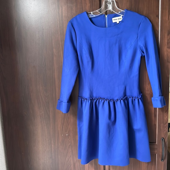 Miu Miu Dresses & Skirts - MIU MIU Royal Blue Cotton Dress